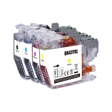 Compatible Brother LC431XL ink cartridges 4 Pack Combo (1BK/1C/1M/1Y)